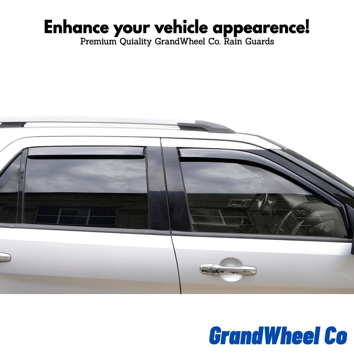 Smoke Tinted In-channel Side Window Vent Visor Deflectors Rain Guards 4 pcs T951620