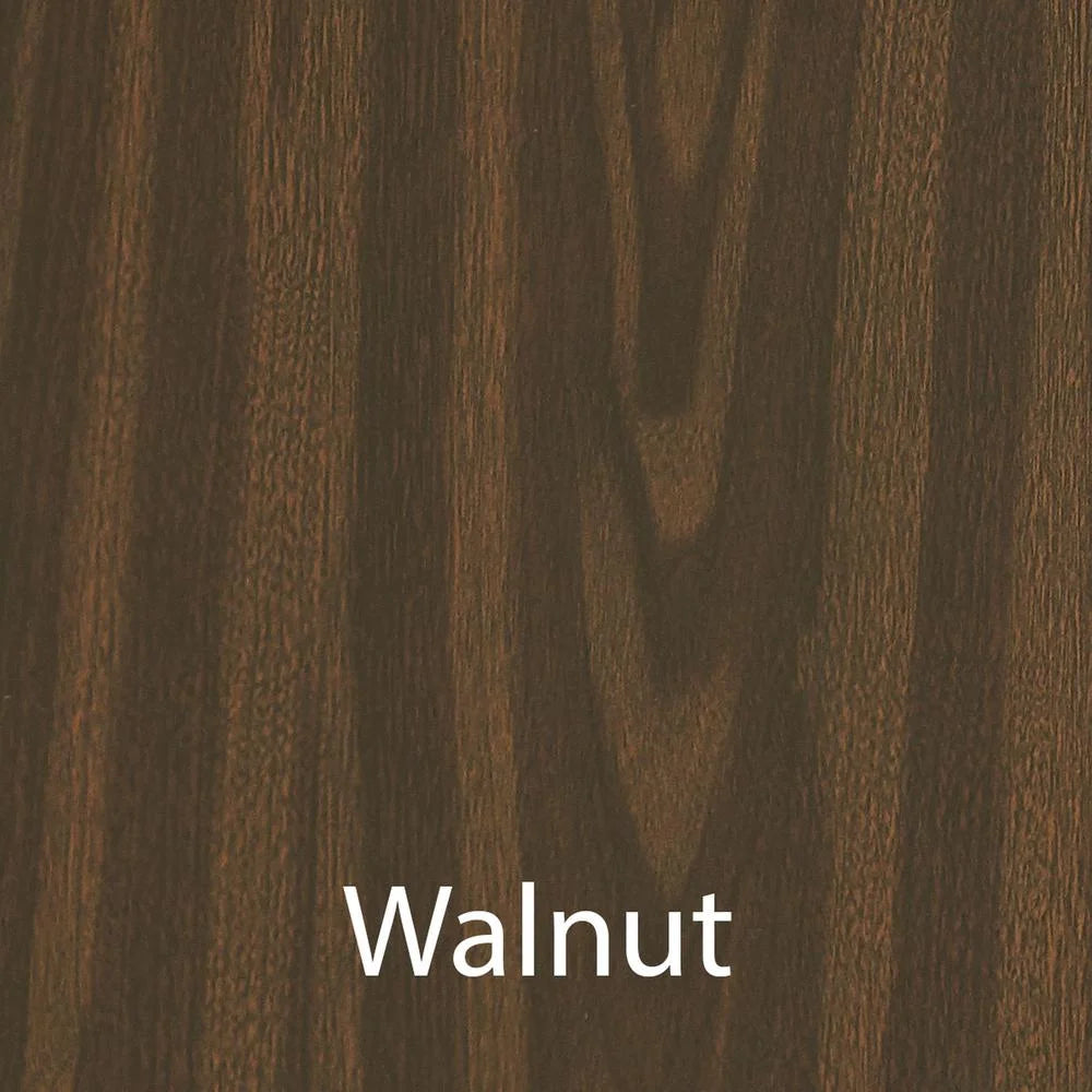 Commercial Laminate Top Desk 34x20" Rectangular Walnut Gray Chrome E184