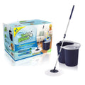 Hand Push Spin Mop with 2 Microfiber Mop Heads D58194