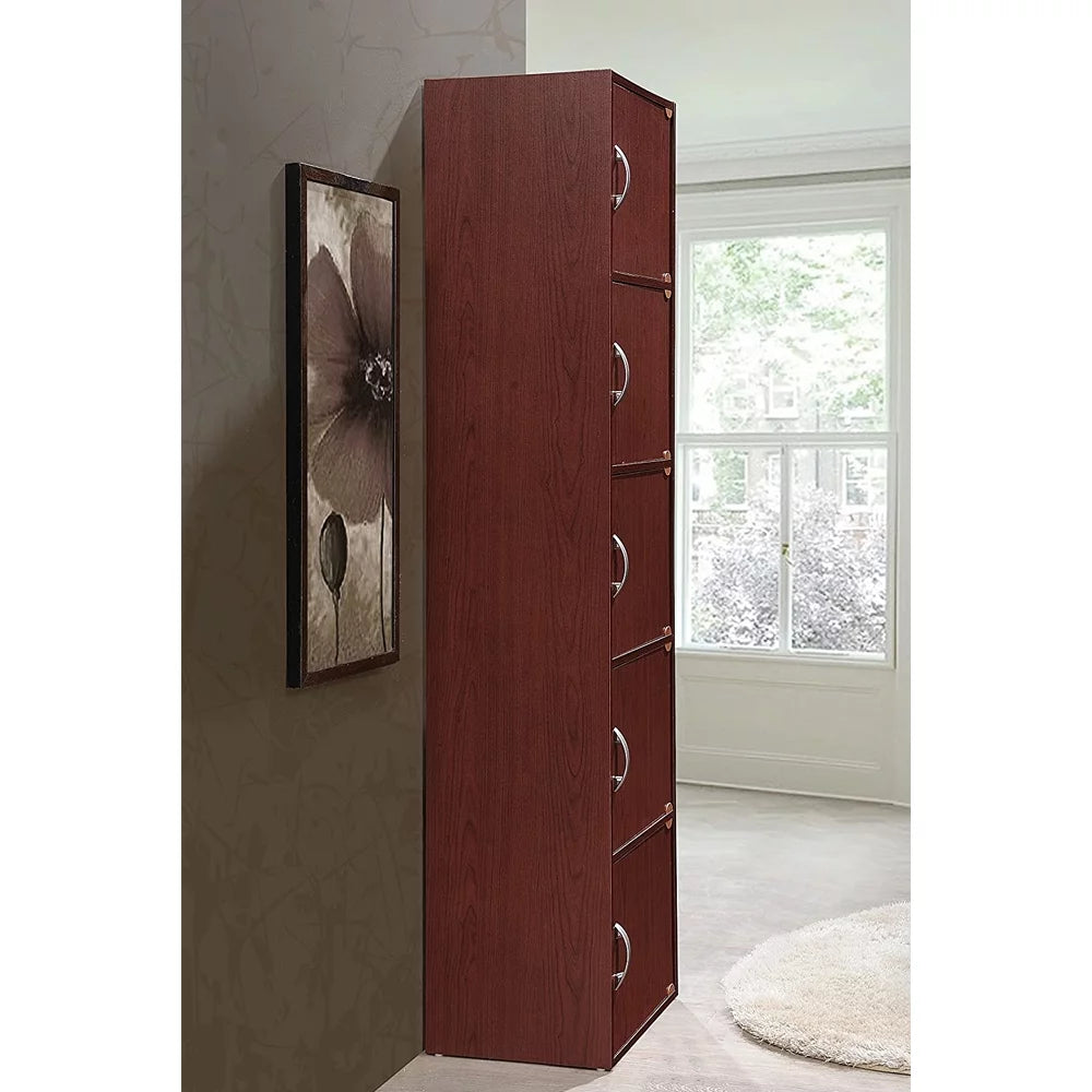 Modern 5-Shelf 5-Door Bookcase C504828