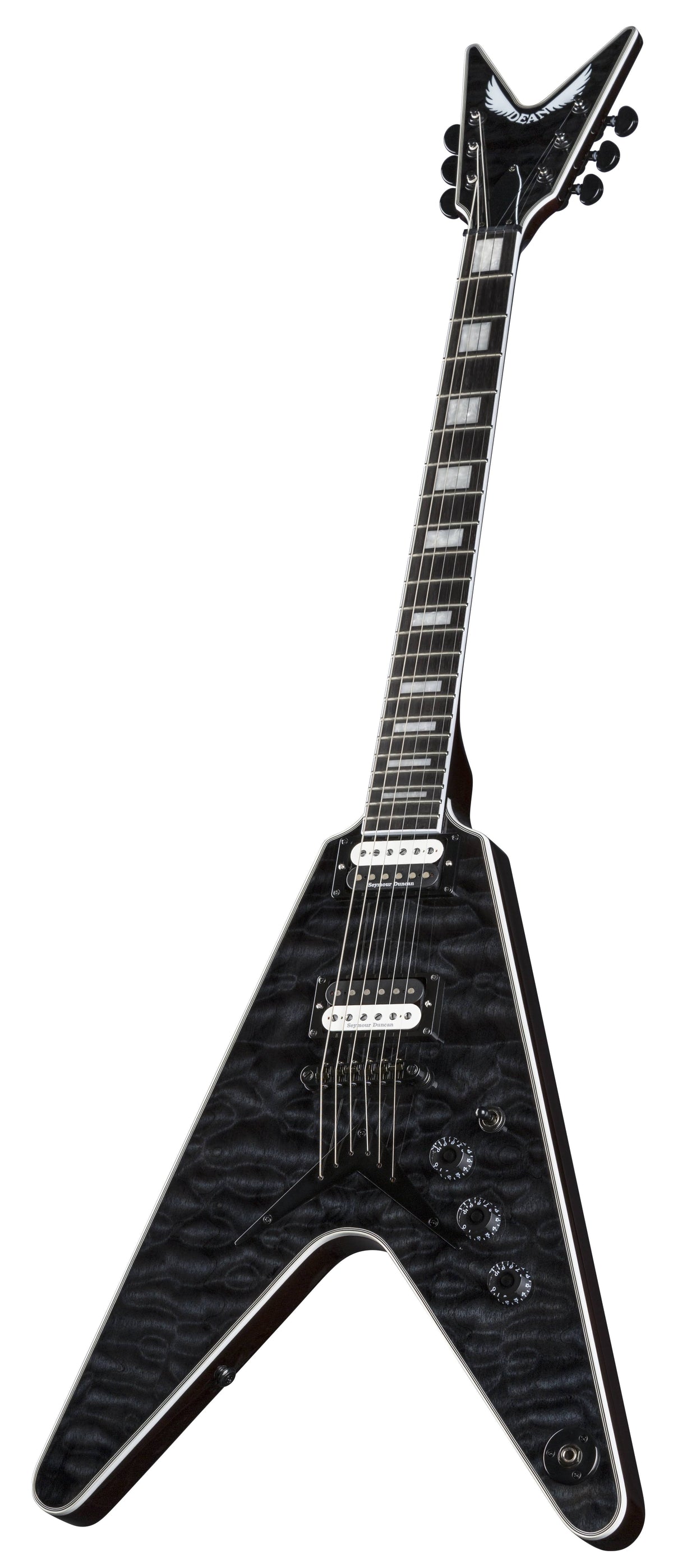 Trans Black Quilt Top Electric Guitar L880