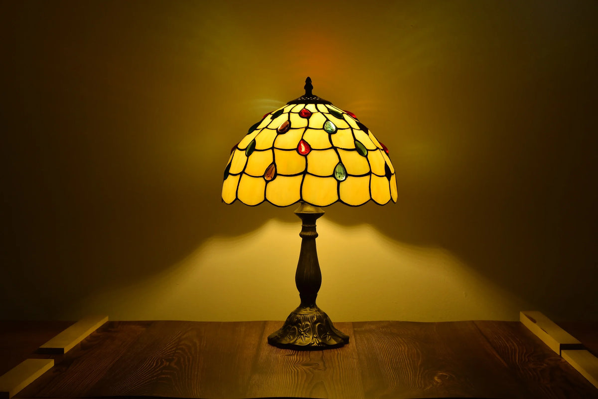 Tiffany Style Table Lamp Stained-Glass 18.1'' H Multi-Color G314