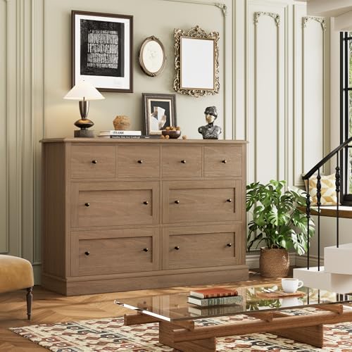 8 Drawer Walnut Wood Dresser R2332