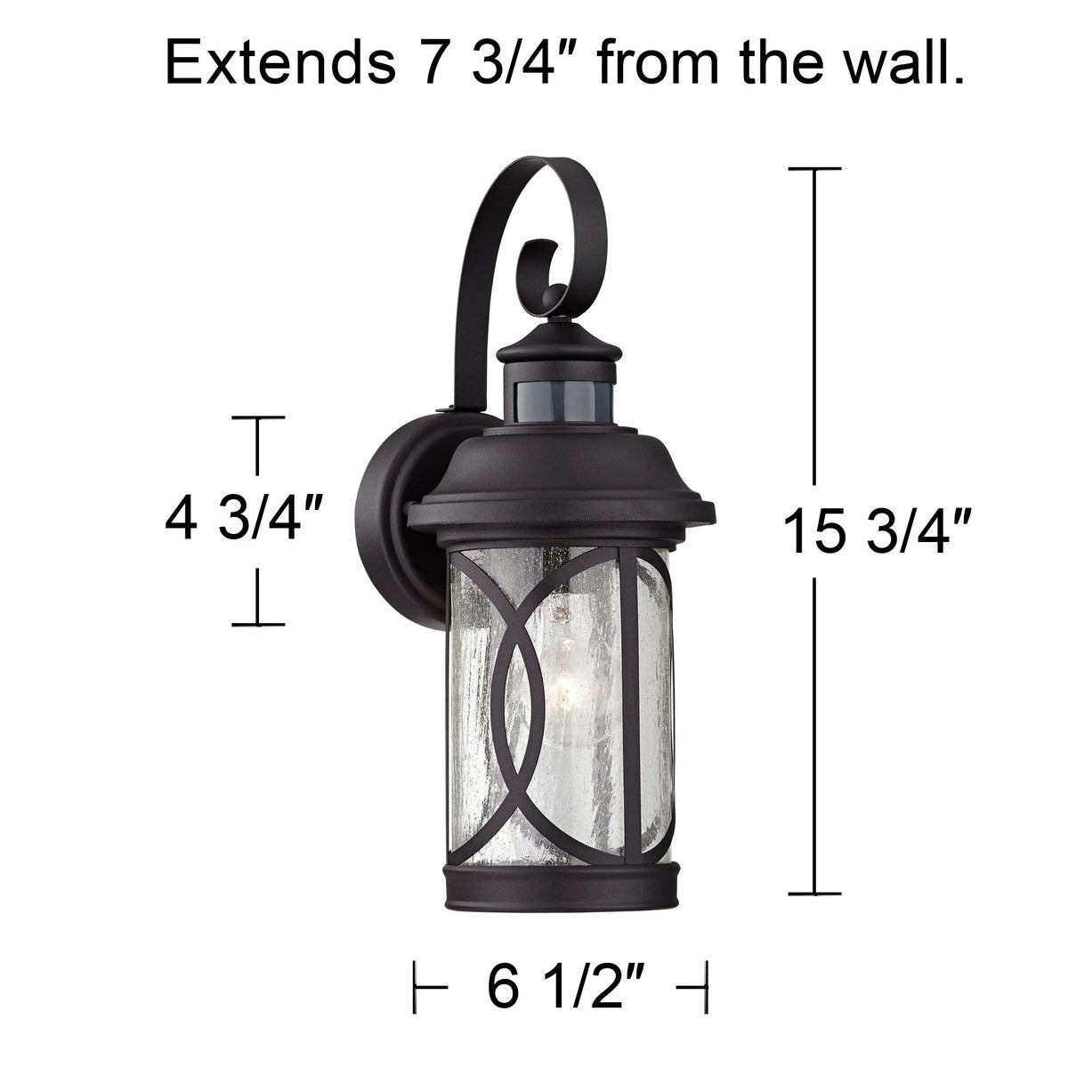 Black LED Motion Sensor Outdoor Wall Light G83149
