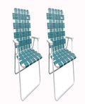Green Reinforced Steel Webbed Folding Camp Chair (2-Pack) D15455