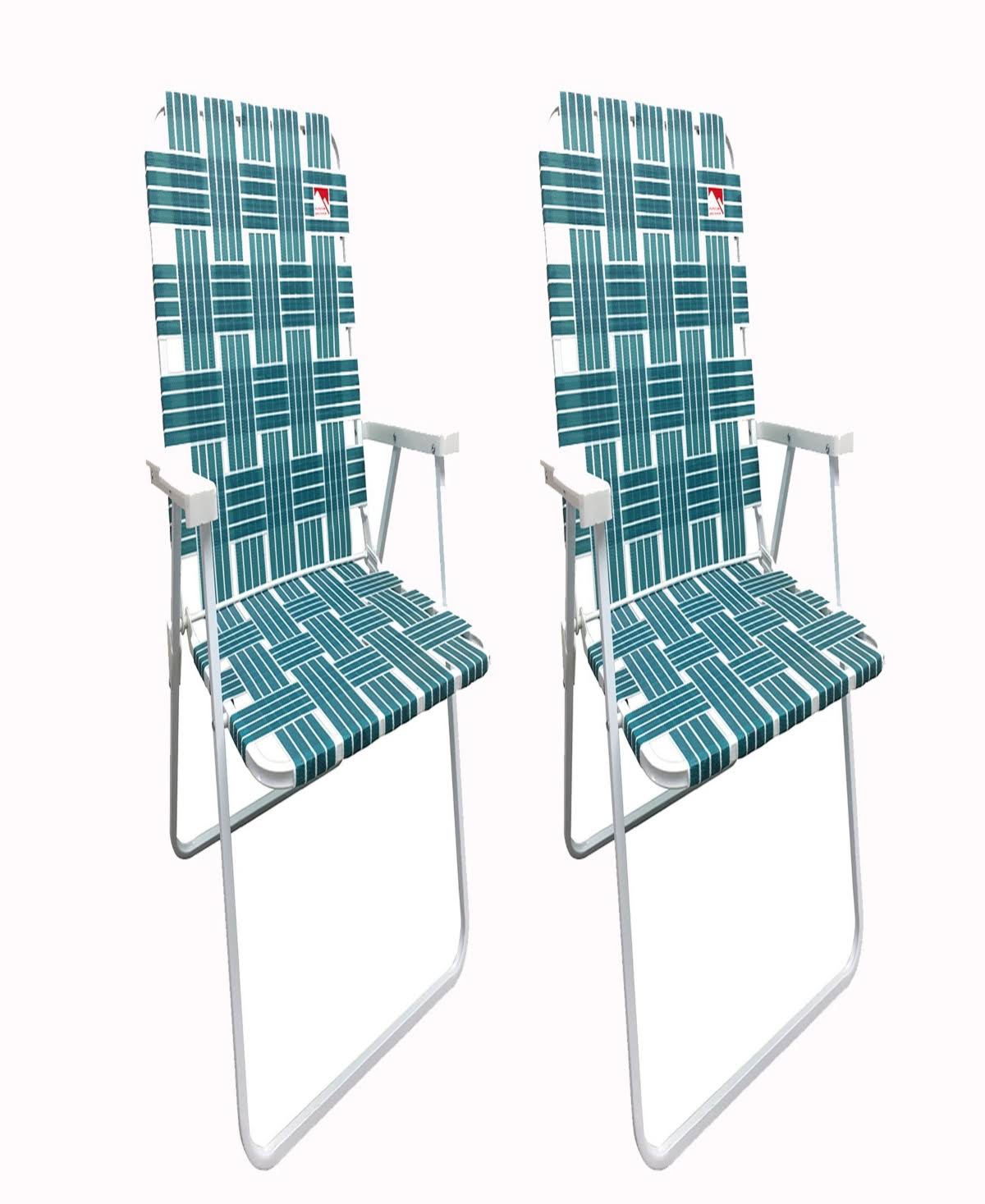 Green Reinforced Steel Webbed Folding Camp Chair (2-Pack) D15455
