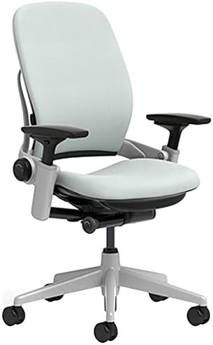 Black Steelcase Leap Chair with Platinum Base & Hard Floor Caster B99357