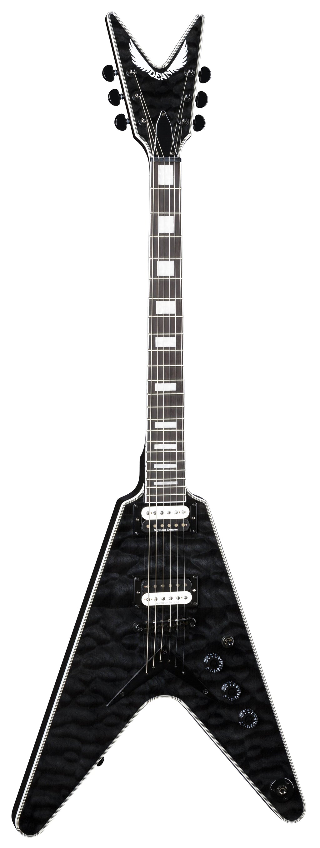 Trans Black Quilt Top Electric Guitar L880