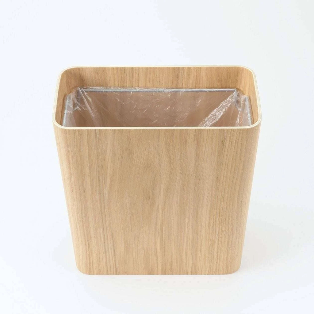 Oak Wood Trash Can with Lid M669874