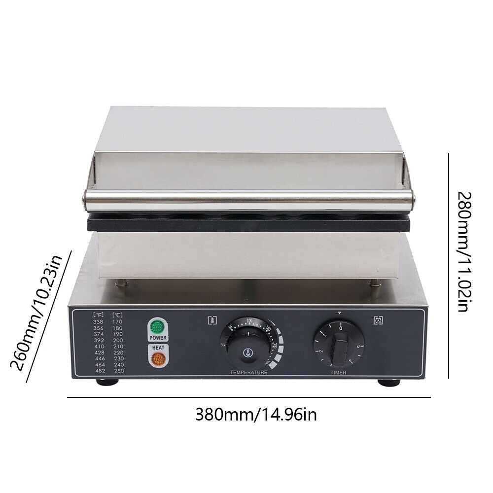 4 PCS Commercial Nonstick Electric Hot Dog Waffle Maker P340