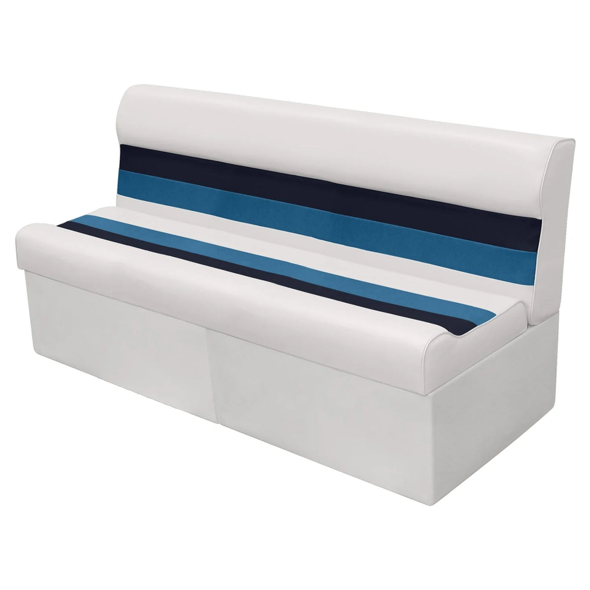 White Navy Blue Boat Bench Seat and Backrest Cushion Set U10679