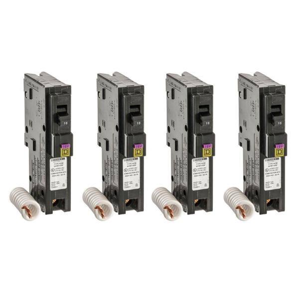 15 Amp Single-Pole Dual Function Circuit Breaker (4-Pack) C761623