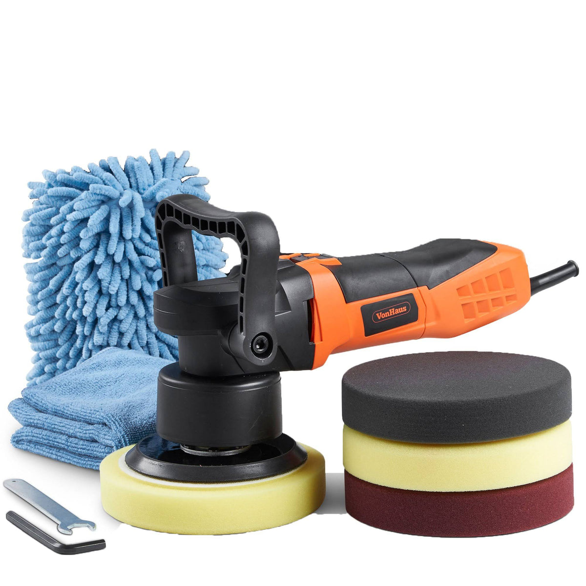 6" Dual Action Polisher Machine Kit with 4 Polishing Pads M18165