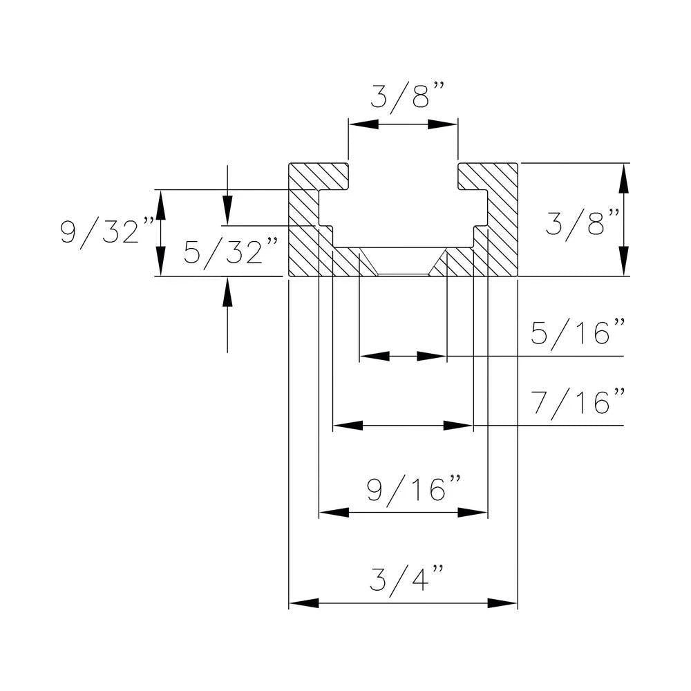 48 in. Double-Cut Profile Universal T-Track with Predrilled Mounting Holes (4-Pack) X9849