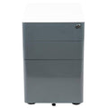 White and Charcoal Vertical File Cabinet G659544