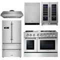 48 inch Dual Fuel Range Range Hood Refrigerator Dishwasher Wine Cooler V211213