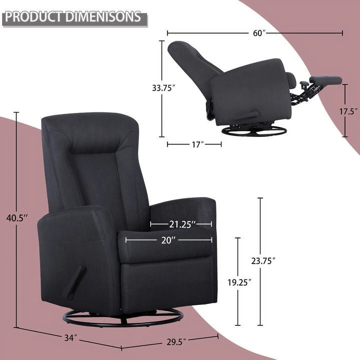 Recliner Rocker Swivel Chair M73008