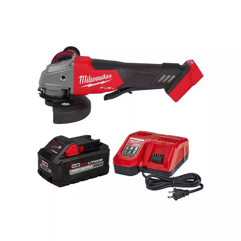 18-Volt Lithium-Ion Brushless Cordless 4-1/2 in./5 in. Grinder with Starter Kit F42430