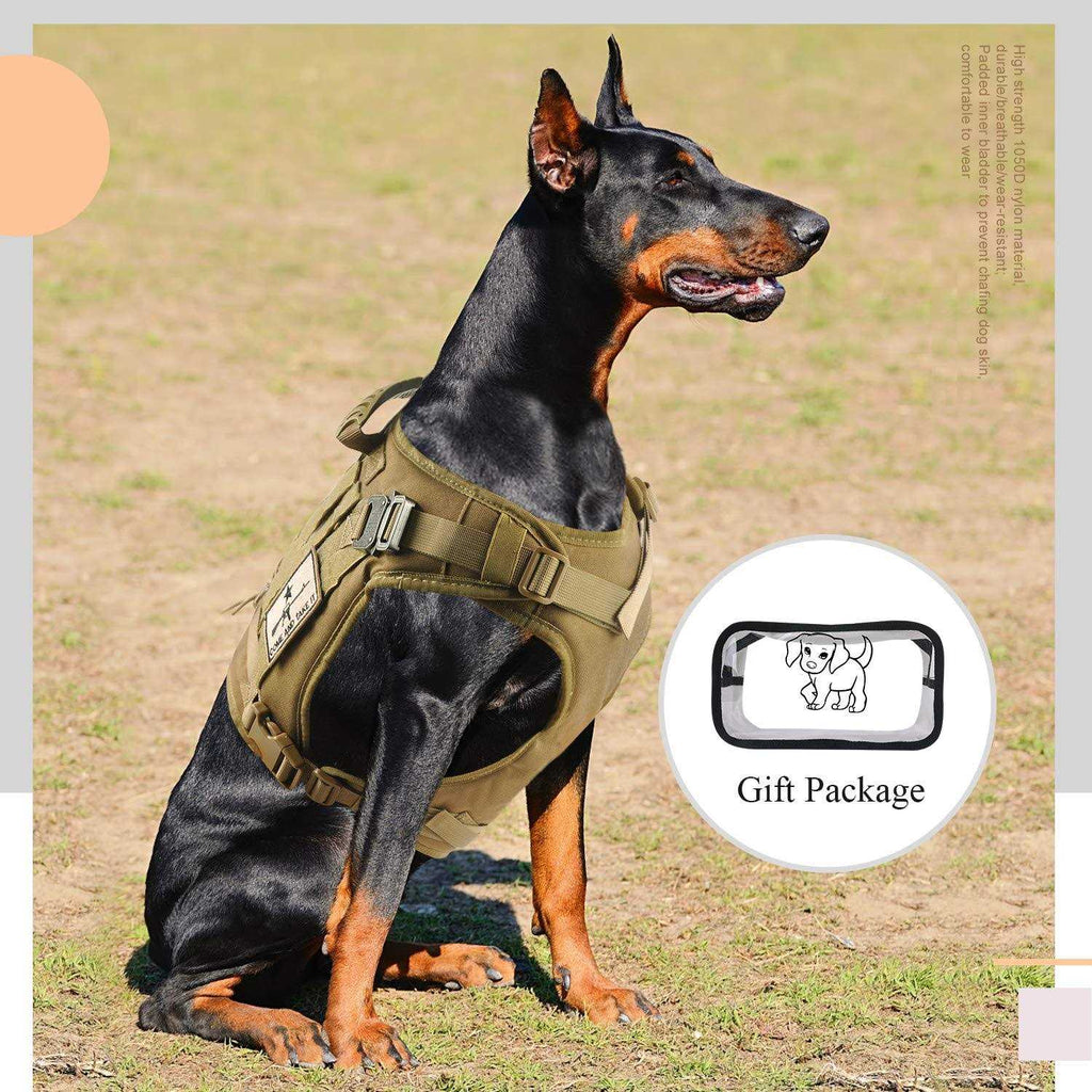 Tactical Dog Vest Harness with Rubber Handle & Metal L705147
